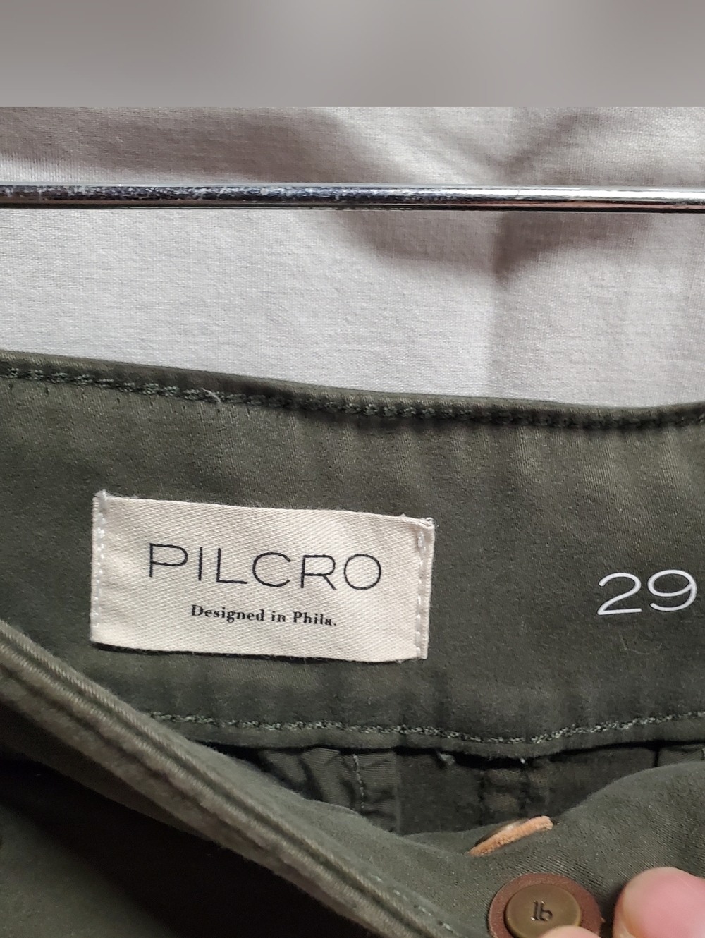 Anthropologie Pilcro olive green high rise wide leg cuffed crop pants 29 - Picture 11 of 13